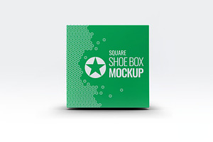 Square Shoe Box Mock-up