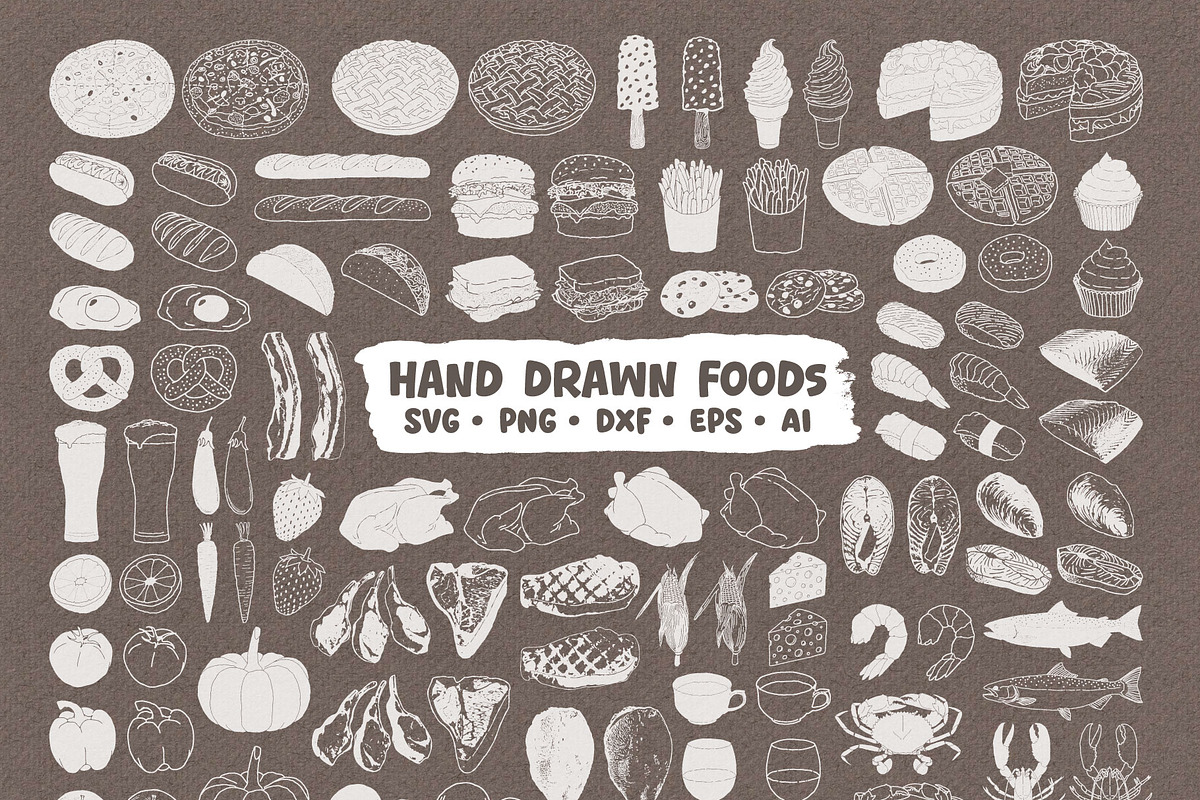 Hand Drawn Food Illustration Pack, a Food Illustration by Seaquint (Photo 3 of 6)