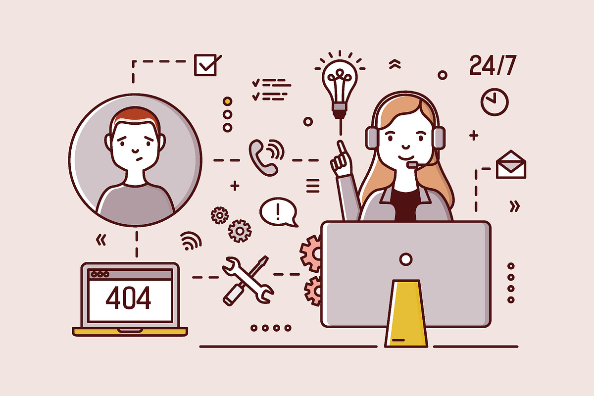 Call center and technical support, a Work Illustration by Good Studio (Photo 9 of 9)