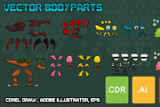 Alien Onslaught - Game Sprites, an Illustration by pzUH (Thumbnail 4 of 5)