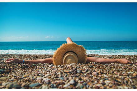 Woman at the sea in a hat. Selective, a Person Photo by yanadjana