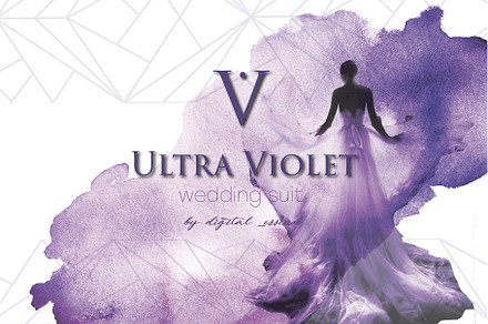 Violet wedding invitation suite 