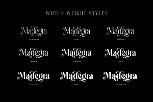 Madegra Serif 9 Weight Font Styles