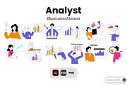 Analyst Illustration Element, an Object Graphic by SLAB! Design (Thumbnail 1 of 2)