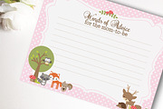 Woodland pink advice card, a Templates & Theme by ThePaperOwl (Thumbnail 1 of 2)