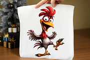 Quirky Funny Chicken Clipart, an Animal Illustration by Rose Art (Thumbnail 5 of 7)