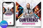 Church Conference Canva Flyer, a Social Media Template by Psd Templates (Thumbnail 1 of 2)