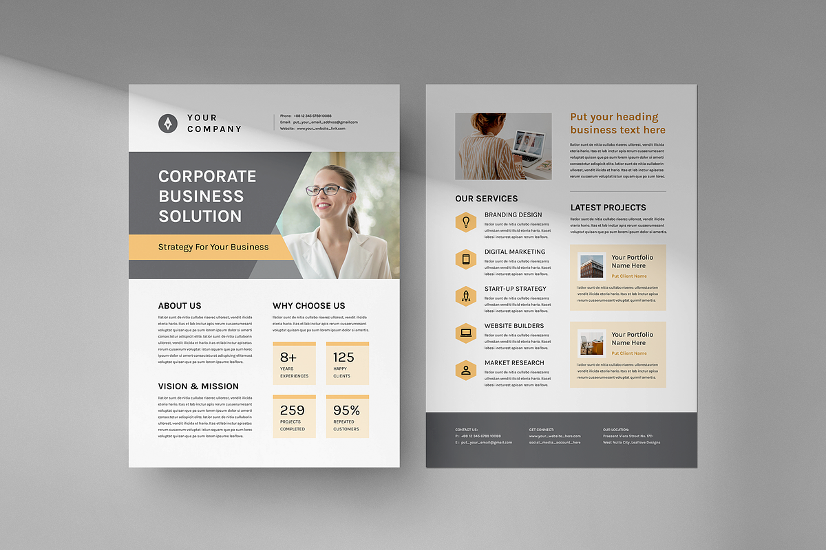 Corporate Flyer Bundle, a Flyer Template by Leaflove (Photo 2 of 10)