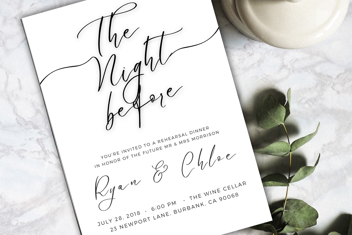 Rehearsal Dinner Invitation Template, a Print Template by TheSimplySereneShop (Photo 5 of 5)