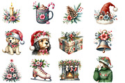 Watercolor Christmas floral Clipart, an Illustration by Designworld (Thumbnail 6 of 6)