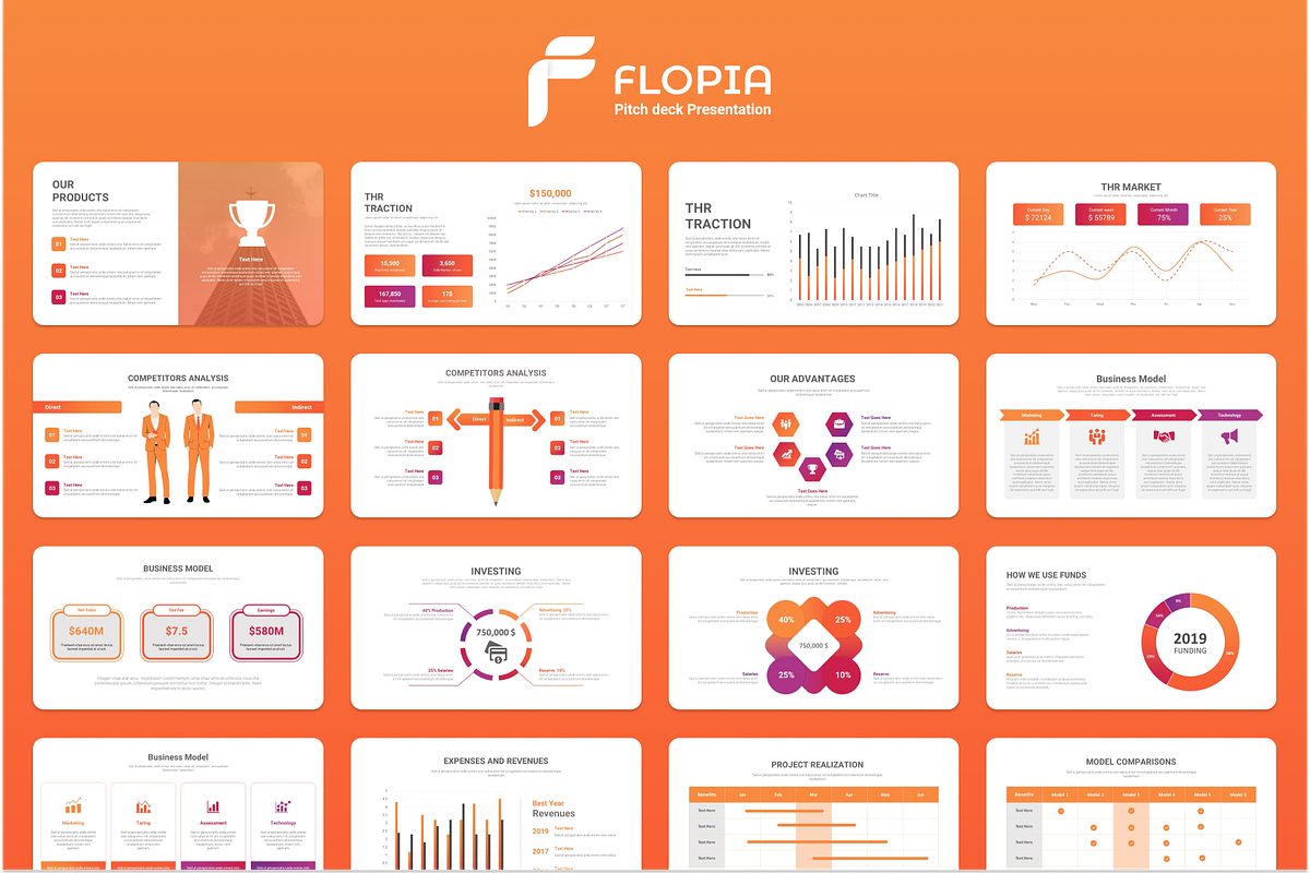Flopia Pitch Deck PPTX Template