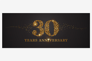 30 years anniversary vector icon, a Decorative Illustration by Darth Vector