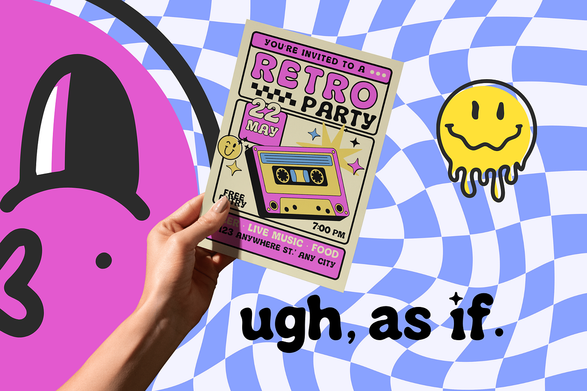 Smiley – Retro Y2K Display Font, a Sans Serif Font by Collette Collabs (Photo 2 of 4)