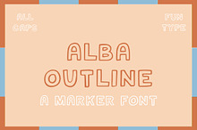 Alba Outline Marker Font