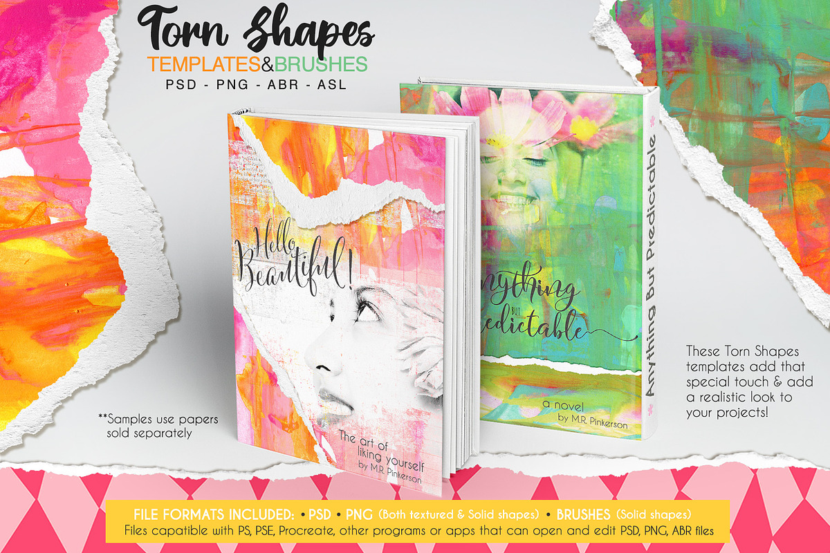 Torn Paper Templates PSD PNG ABR, an Object Graphic by Studio Kitsch (Photo 2 of 7)