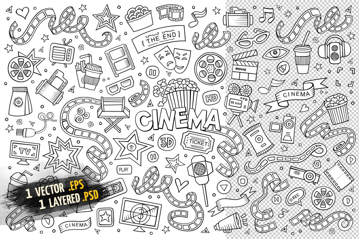Cinema Objects & Elements Set, an Object Graphic by BALABOLKA (Photo 3 of 4)