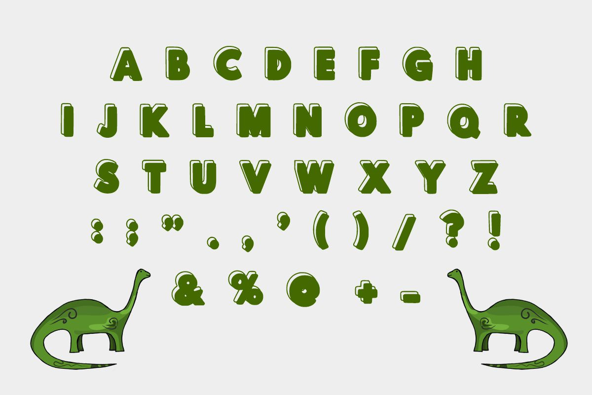Dino Jungle - Playfull Font, a Sans Serif Font by Fourteen Letter (Photo 5 of 9)