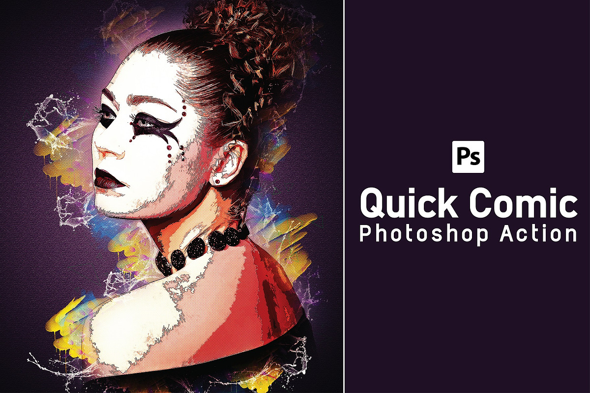 Quick Comic Photoshop Action, an Action Add-On by Presets Pond (Photo 1 of 10)