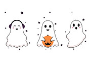 Cute halloween ghost character, a Seasonal Illustration by Yayasya (Thumbnail 3 of 3)