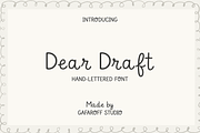 Dear Draft Hand-lettered Font, a Handwritten Font by gafaroff studio (Thumbnail 1 of 6)