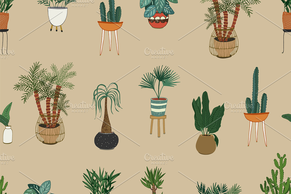 Interior Home Plants, a Pattern Graphic by GooseFrol (Photo 7 of 7)