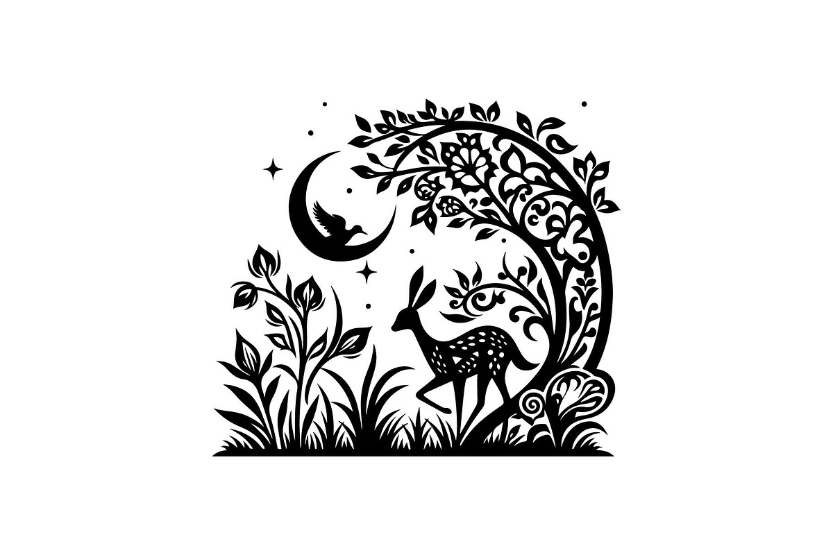 Romantic Asian Landscape SVG Set, an Object Graphic by Gfx_Store (Photo 2 of 13)