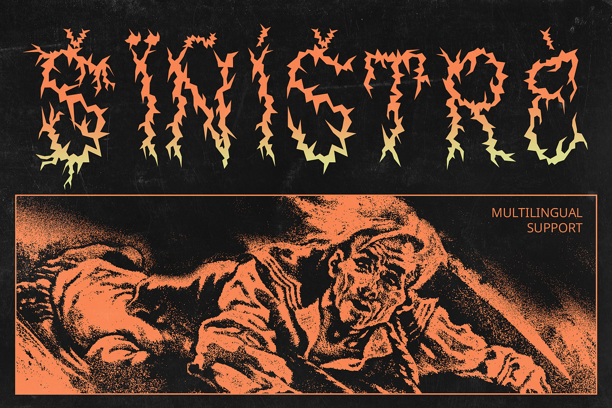 CS Crime – Black Metal Font, a Blackletter Font by Craft Supply Co. (Photo 7 of 8)