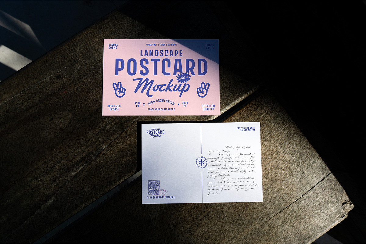 Postcard Mockup, an Advertising Mockup by Morand Union (Photo 2 of 4)