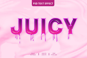 Juicy 3D Text Effect Style