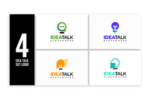 Set of Idea Talk Logo designs