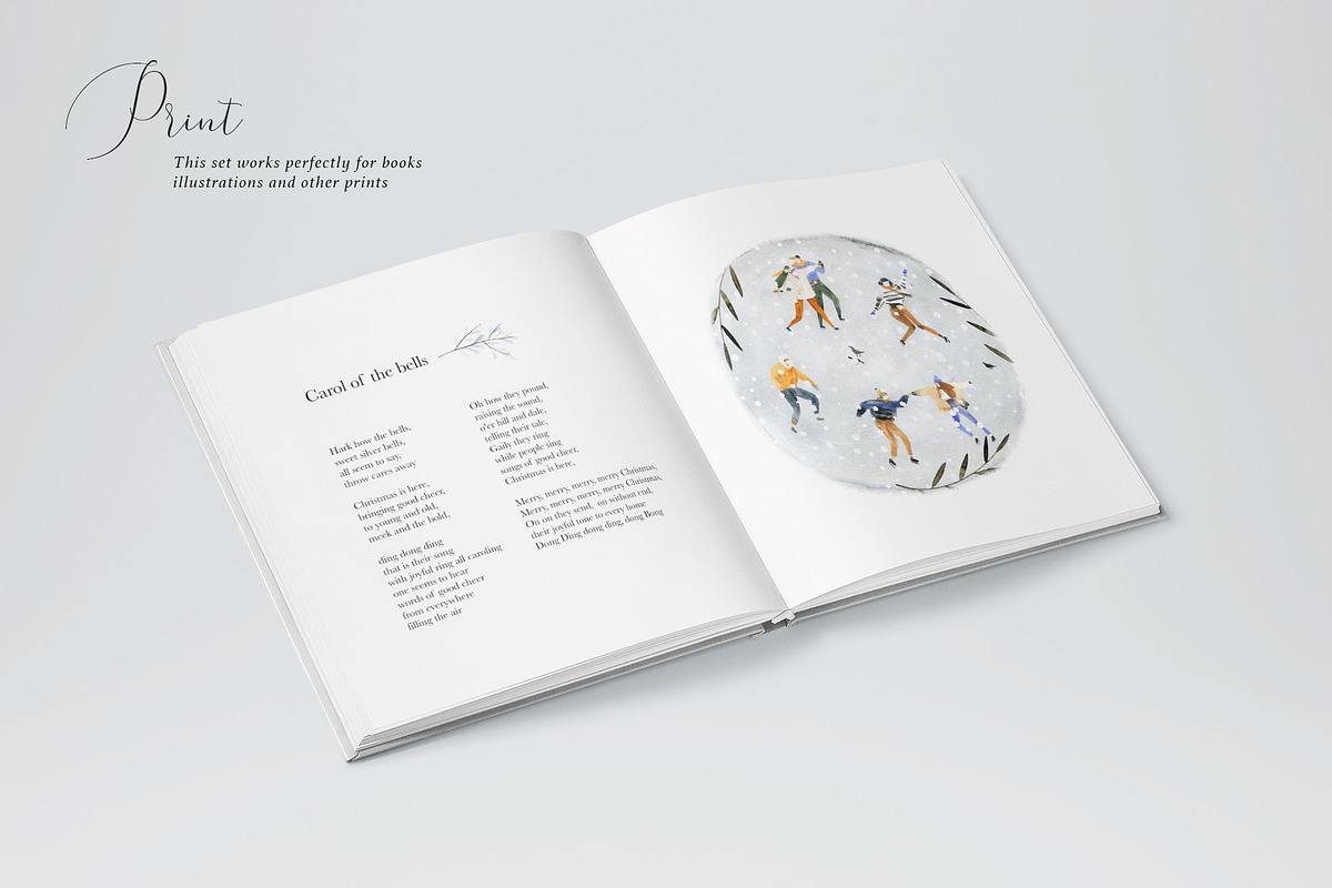 A Walk in Winter Watercolor Set, a Person Illustration by Bibela (Photo 10 of 14)