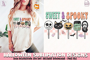 Retro Groovy Halloween Bundle PNG