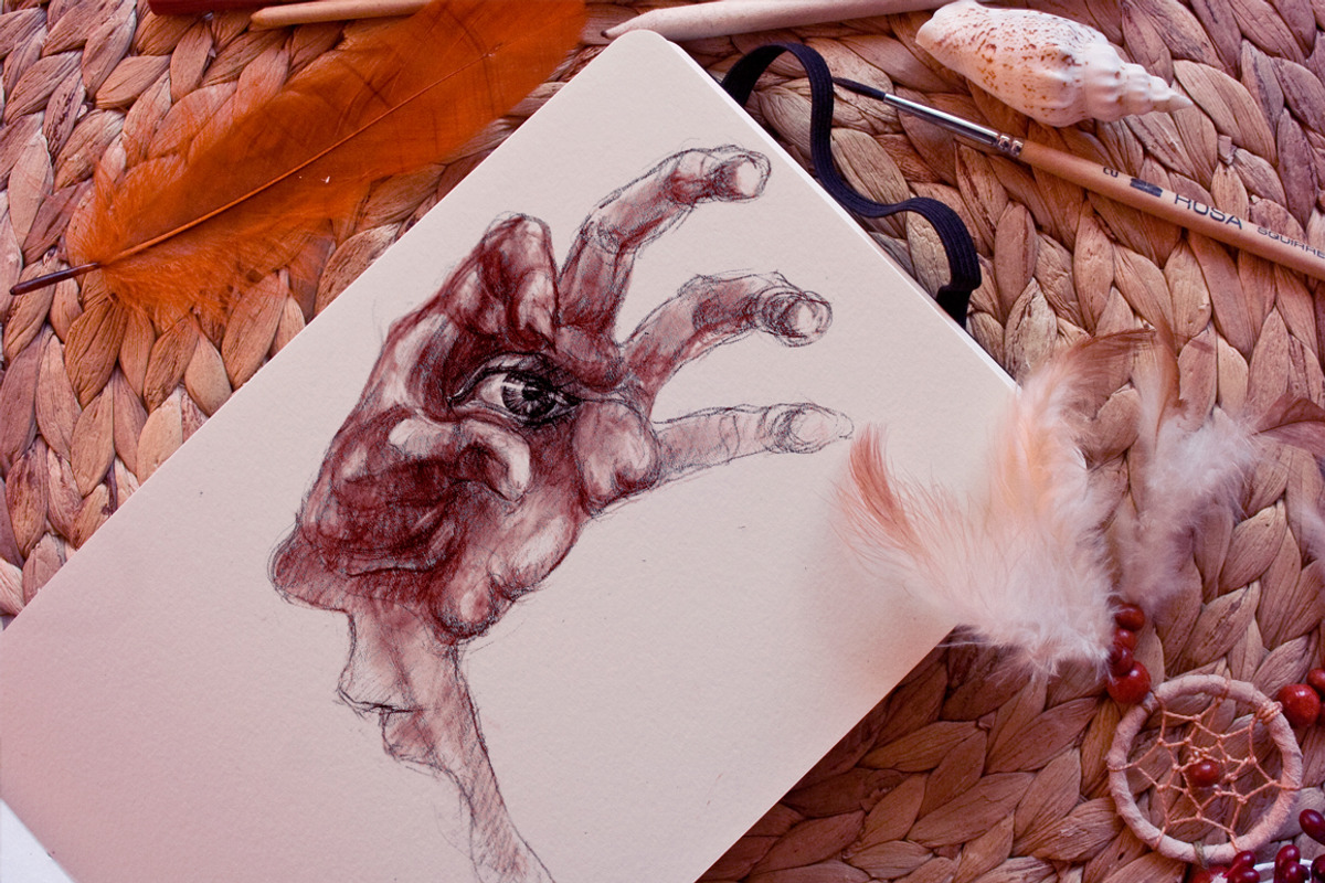 Artist Sketch Book Mock-Up, a Print Template by ZiziMarket (Photo 4 of 5)