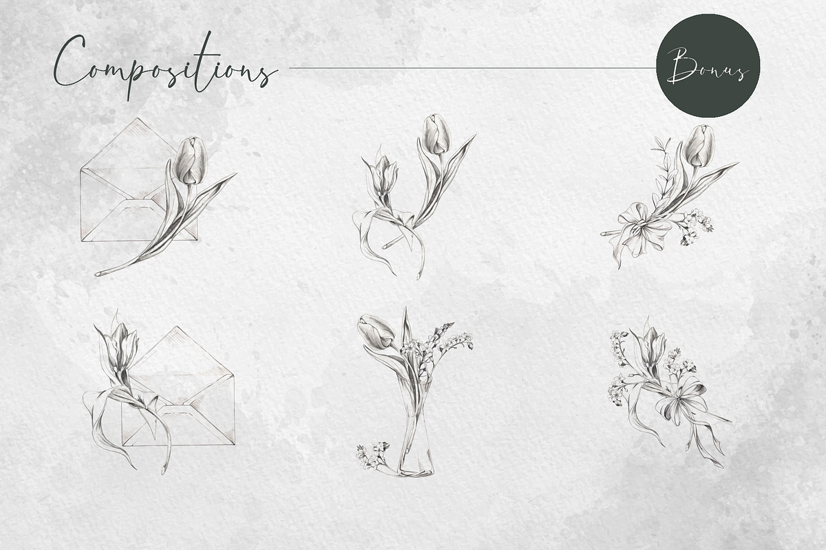 Spring tulip letters, an Object Illustration by MsFlaffy (Photo 8 of 14)