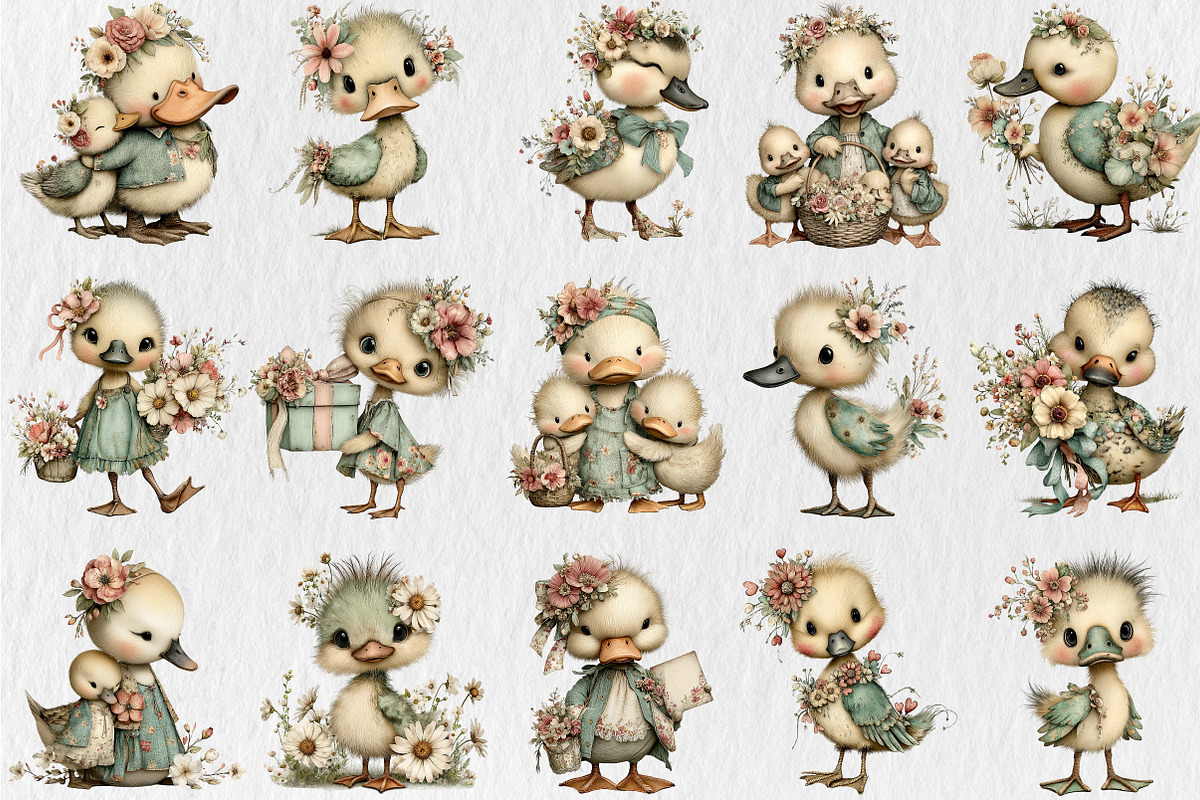 Mother's Day Funny Duck Clipart, a Seasonal Illustration by Rose Art (Photo 3 of 6)