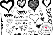 Vector Hand Drawn Hearts, an Illustration by queenofpixels (Thumbnail 4 of 4)