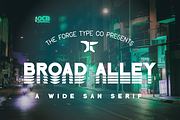 Broad Alley - A Wide San Serif Font, a Serif Font by The Forge Type Co (Thumbnail 1 of 10)