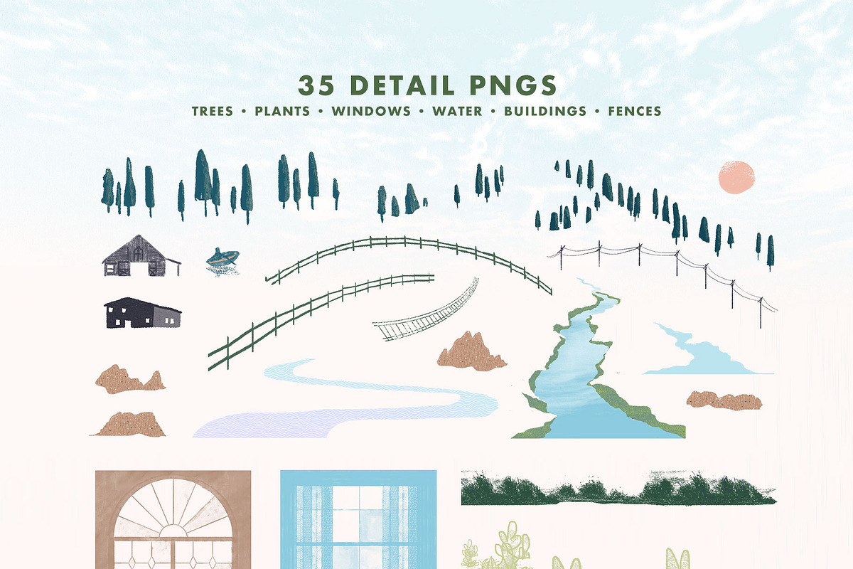 Illustrative Landscape Creator, an Object Illustration by Anugraha Design (Photo 11 of 11)