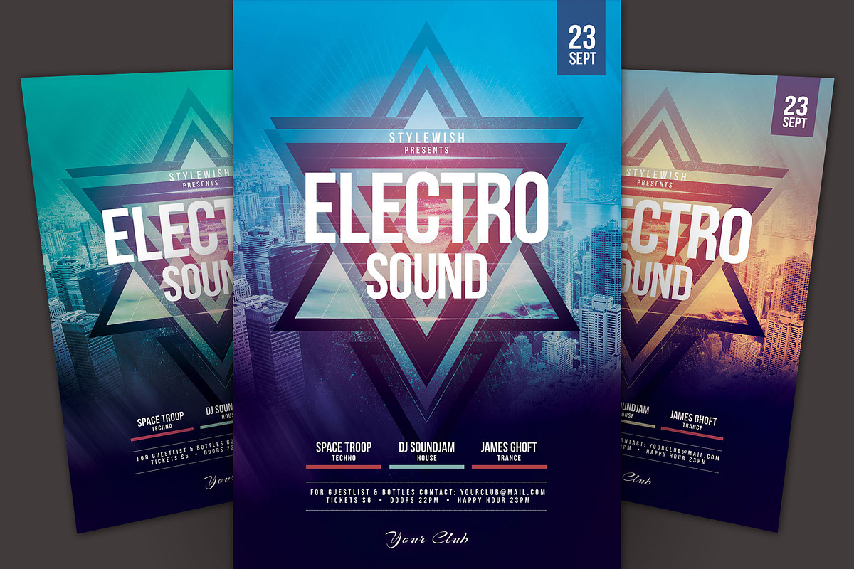 Electro Sound Flyer, a Flyer Template by styleWish