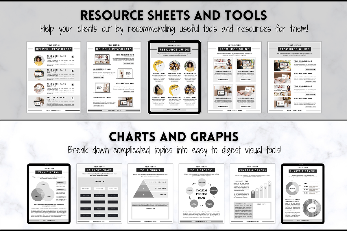 eBook Template Canva! 140pg Workbook, a Marketing Template by Templatables (Photo 3 of 11)