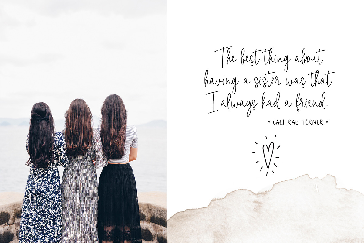 Bright Side script font & logos preview 2