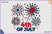 4th of July Fireworks SVG Clipart, a Decorative Illustration by Gfx Expert Team (Thumbnail 2 of 3)