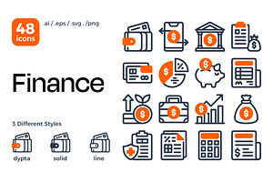 Finance Icon Set, a Duotone Icon by Eklip Studio