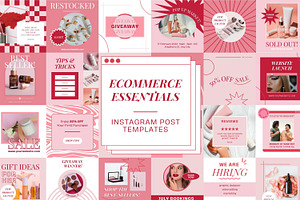 Ecommerce Instagram Posts Templates, a Social Media Template by Hell Yeah Designs