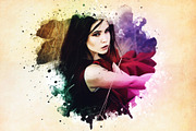 Watercolor Photoshop PSD Template preview 4