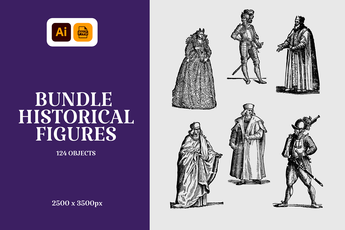 Bundle Historical Figures, a Person Illustration by PopotLane (Photo 1 of 5)