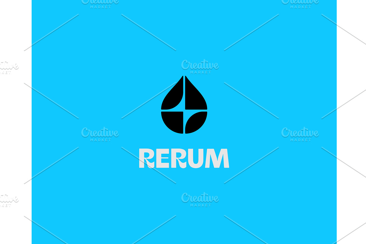 Abstract logo of drop and star
