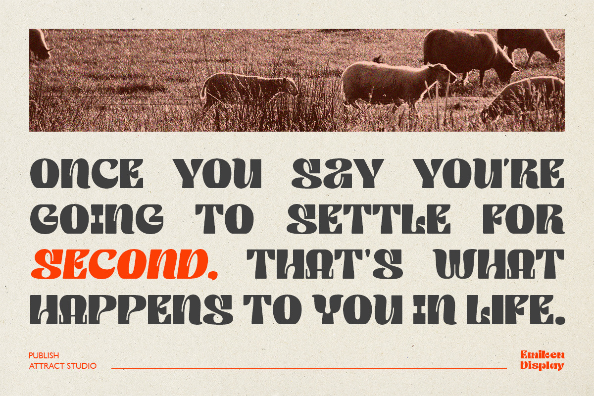 Emiken Display, a Serif Font by Attract Studio (Photo 5 of 17)