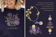 Dark Botanical Magic Clipart, a Decorative Illustration by PenguinArtStudio (Thumbnail 16 of 18)