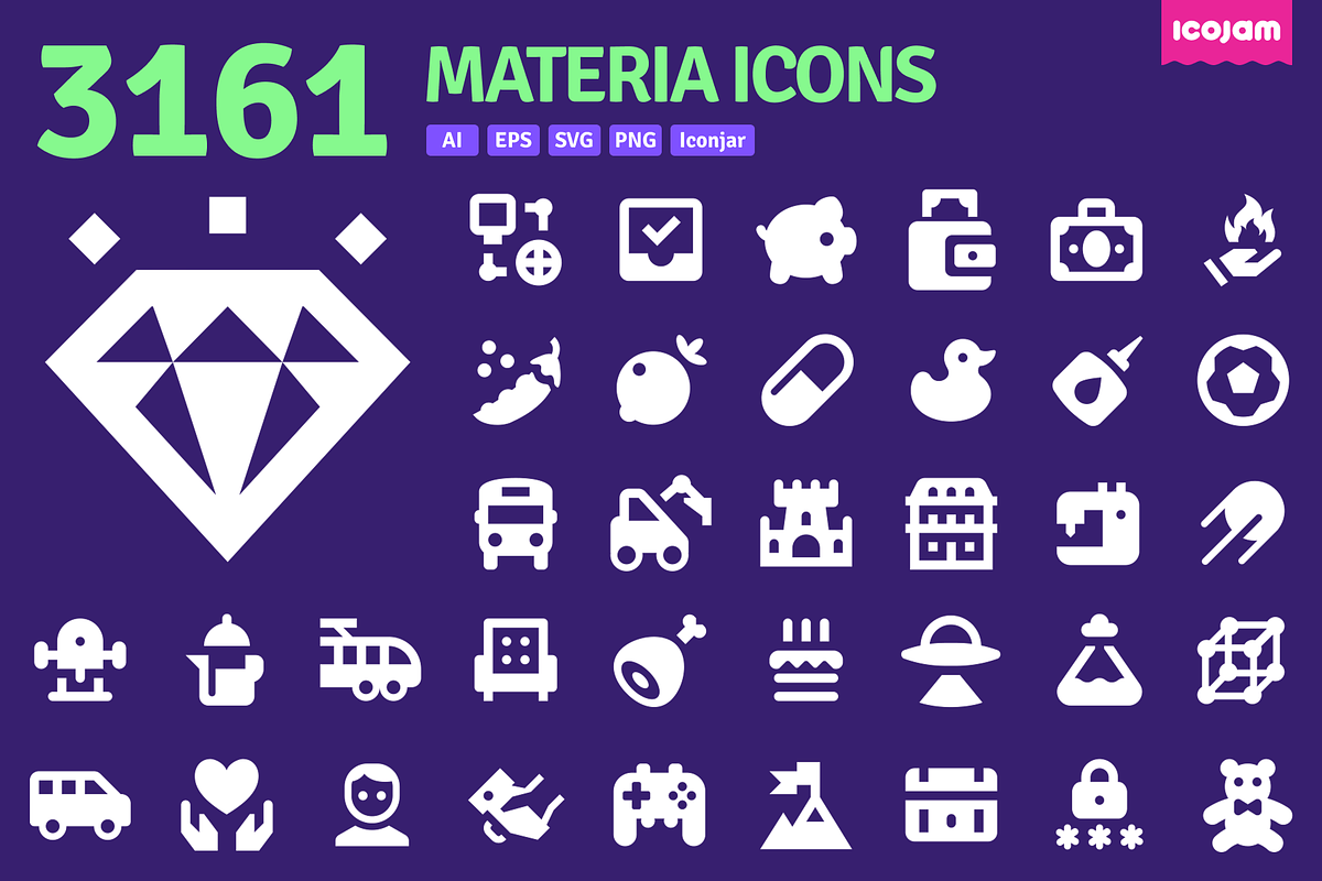 3161 Materia icons, a Solid Icon by Icojam store (Photo 1 of 4)